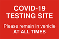 79005 COVID-19 TESTING SITE 12" x 18"