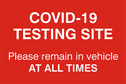 79005 COVID-19 TESTING SITE 12" x 18"