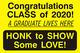 79006 Congratulations CLASS of 2020! 12" x 18"
