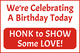 79007 We're Celebrating A Birthday Today 12" x 18"