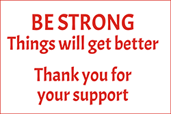 79022 BE STRONG Things will get better 8" x 12"