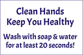 79024 Clean Hands Keep You Healthy 8" x 12"