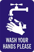79026 WASH YOUR HANDS PLEASE 8" x 12"