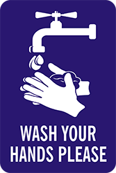 79026 WASH YOUR HANDS PLEASE 8" x 12"