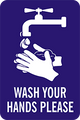 79026 WASH YOUR HANDS PLEASE 8" x 12"
