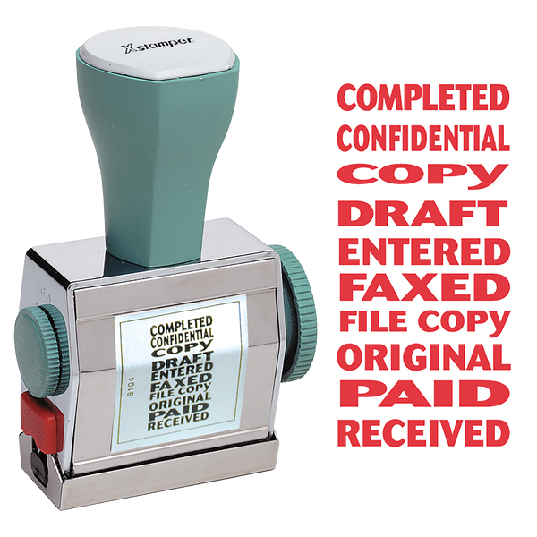 10-in-1 Xstamper Pre-Inked Phrase Stamp