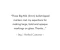 Big Nib Whiteboard Markers | 5.0mm Bullet Tip | Low Odor