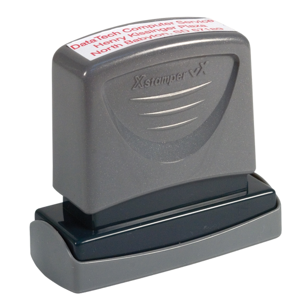 C13 -Xstamper vX Pre-Inked Business Address Stamp 9/16" x 2"