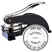 E13-Alaska Notary Desk Embosser 1-1/2" Diameter