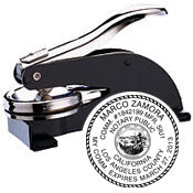 E13-California Notary Desk Embosser 1-1/2" Diameter
