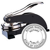 E13-Colorado Notary Desk Embosser 1-1/2" Diameter