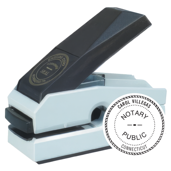 E17-753 - Plastic Desk Embosser 1-1/2" Diameter