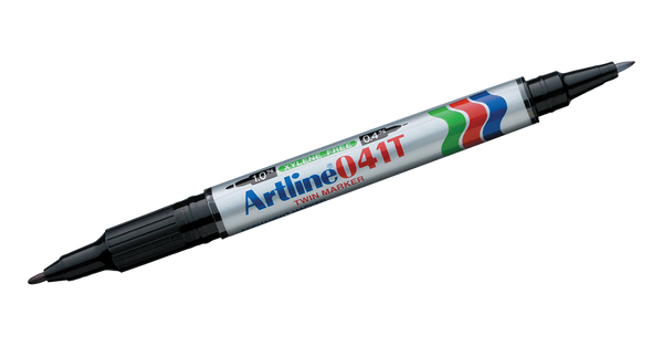 EK-041T Twin-Nib Permanent Marker Black