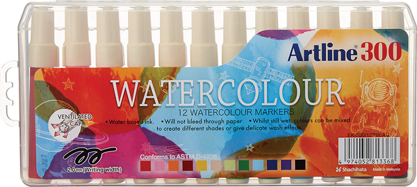 Water Color Marker Set | 2.0mm Bullet Tip