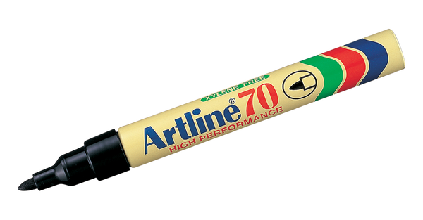 EK-70 Aluminum Barrel Permanent Marker Black