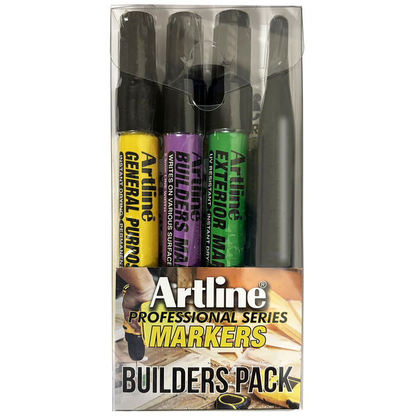 Builders Markers | Professional Series Kit | 4-Pack