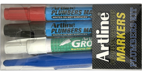 Plumbers Markers | Professional Series Kit | 4-Pack