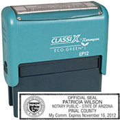 EP12-Arizona Notary ClassiX ECO Self-Inking Stamp 5/8" x 2-7/16"