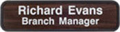 G33 - Designer Wall & Door Sign - (BROWN) Frame 2" x 8"