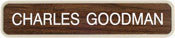 G36 - Designer Wall & Door Sign - (ALMOND) Frame 2" x 10"