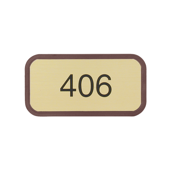 G43 - Designer Wall & Door Sign - (BROWN) Frame 2" x 4"