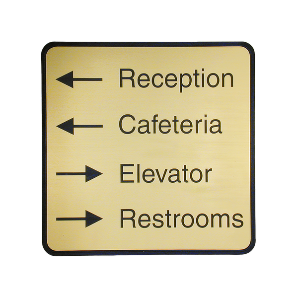G50 - Designer Wall & Door Sign - (BLACK) Frame 4" x 4"