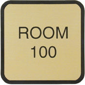 G51 - Designer Wall & Door Sign - (ALMOND) Frame 4" x 4"
