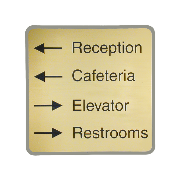 G52 - Designer Wall & Door Sign - (GRAY) Frame 4" x 4"