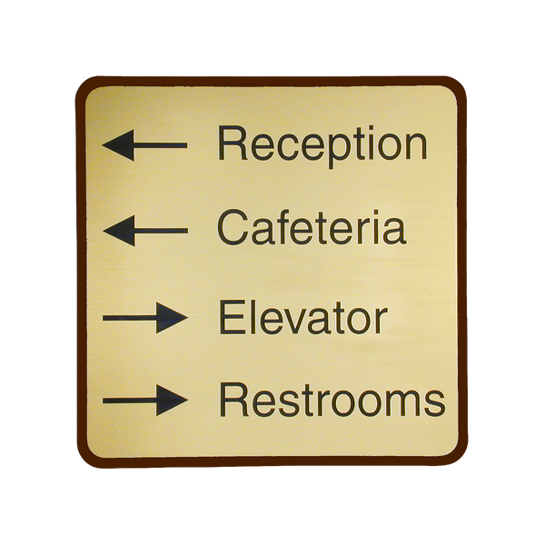 G53 - Designer Wall & Door Sign - (BROWN) Frame 4" x 4"