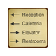 G53 - Designer Wall & Door Sign - (BROWN) Frame 4" x 4"