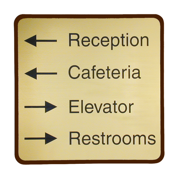 G63 - Designer Wall & Door Sign - (BROWN) Frame 6" x 6"