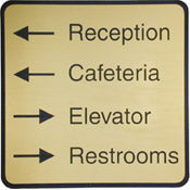 G73 - Designer Wall & Door Sign - (BROWN) Frame 8" x 8"