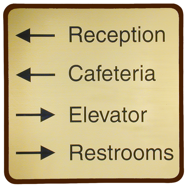 G73 - Designer Wall & Door Sign - (BROWN) Frame 8" x 8"