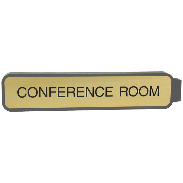 G82 - Designer Double-Sided Corridor Sign - (GRAY) Frame 2" x 10"