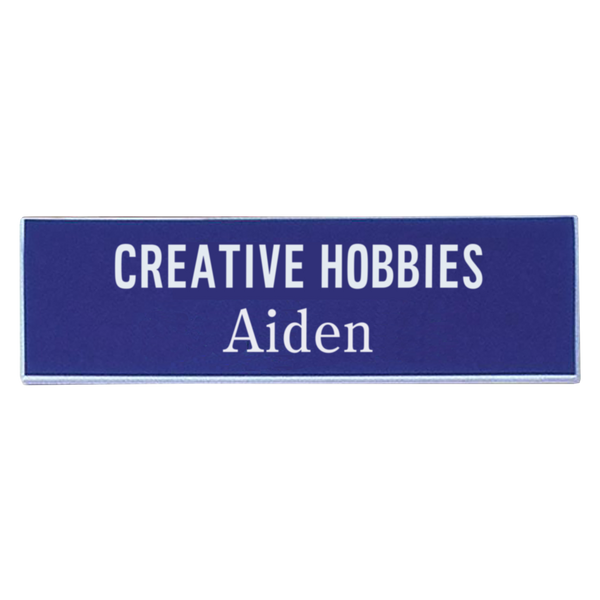 J23 - Name Badge with Logo 1-1/2" x 3"
