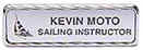 J63 - Name Badge Silver Frame w/Logo 1" x 3"