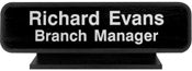 KN20 - Designer Desk Sign - (BLACK) Frame 2" x 8"