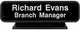 KN20 - Designer Desk Sign - (BLACK) Frame 2" x 8"