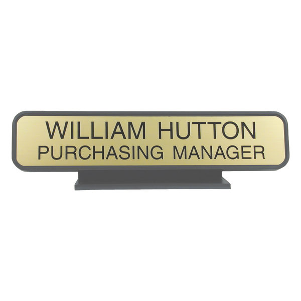 KN22 - Designer Desk Sign (GRAY) Frame 2" x 8"