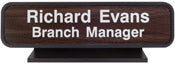 K23 - Designer Desk Sign - (BROWN) Frame 2" x 8"
