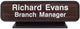 K23 - Designer Desk Sign - (BROWN) Frame 2" x 8"