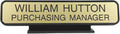 KN24- Designer Desk Sign - (BLACK) Frame 2" x 10"