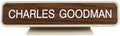 K25 - Designer Desk Sign - (ALMOND) Frame 2" x 10"