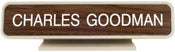 K25 - Designer Desk Sign - (ALMOND) Frame 2" x 10"