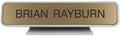 KN26 - Designer Desk Sign - (GRAY) Frame 2" x 10"