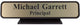 K27 - Designer Desk Sign - (BROWN) Frame 2" x 10"