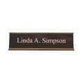 K30 - Standard Aluminum Desk Sign - (GOLD) Frame 2" x 8"