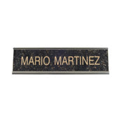 K31 - Standard Aluminum Desk Sign - (SILVER) Frame 2" x 8"