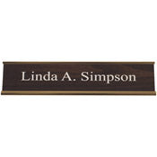 K35 - Standard Aluminum Desk Sign - (GOLD) Frame 2" x 10"