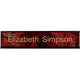 K37 - Standard Aluminum Desk Sign - (BLACK) Frame 2" x 10"